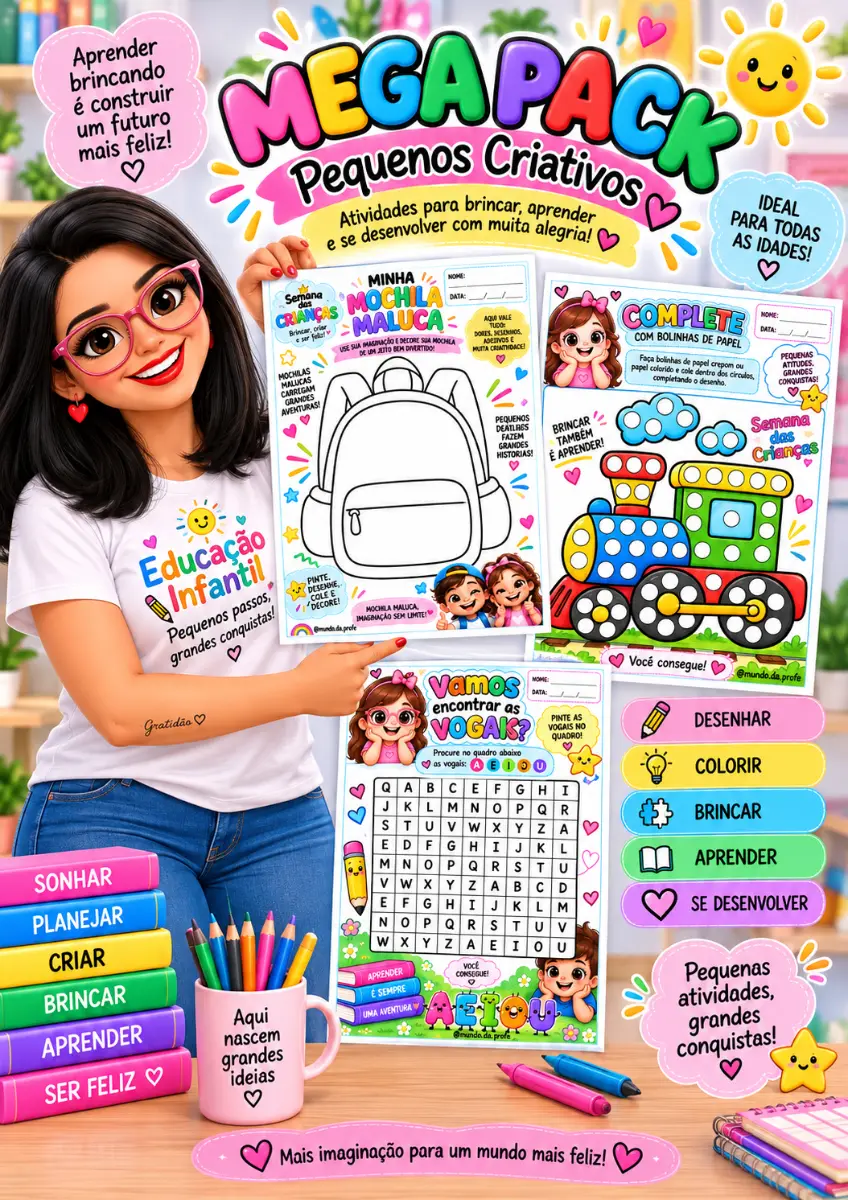 SEMANA DAS CRIANÇAS - Pack Pequenos Criativos – Atividades Lúdicas para Educação Infantil — Atividades para Educação…
