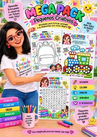 SEMANA DAS CRIANÇAS - Pack Pequenos Criativos – Atividades Lúdicas para Educação Infantil — capa do material