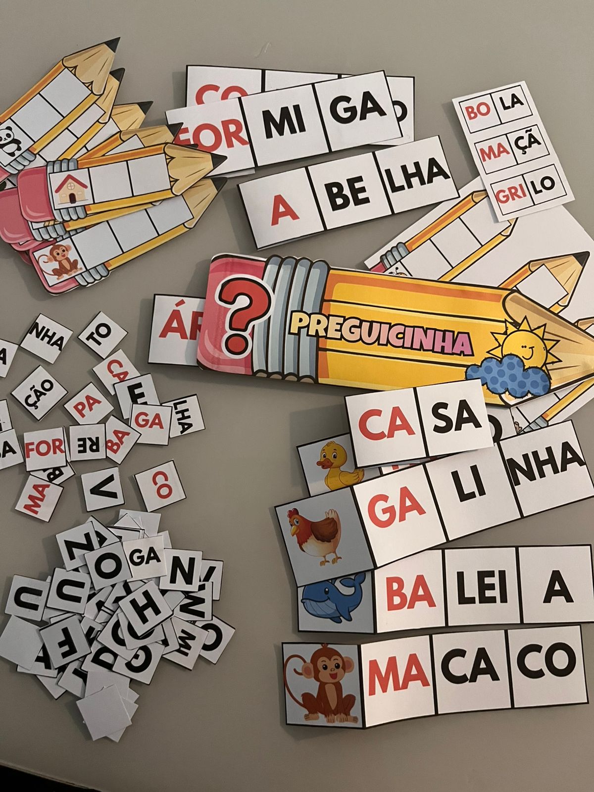 Leitura Silábica Preguicinha - Alfabetização