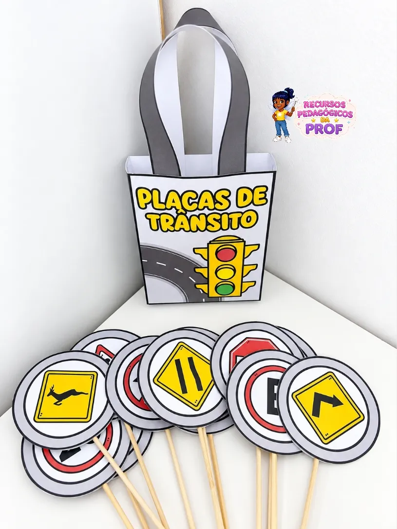 Sacola Interativa Placas de Trânsito — amostra 3: Este é um material lúdico e educativo, desenvolvido para apresentar às…