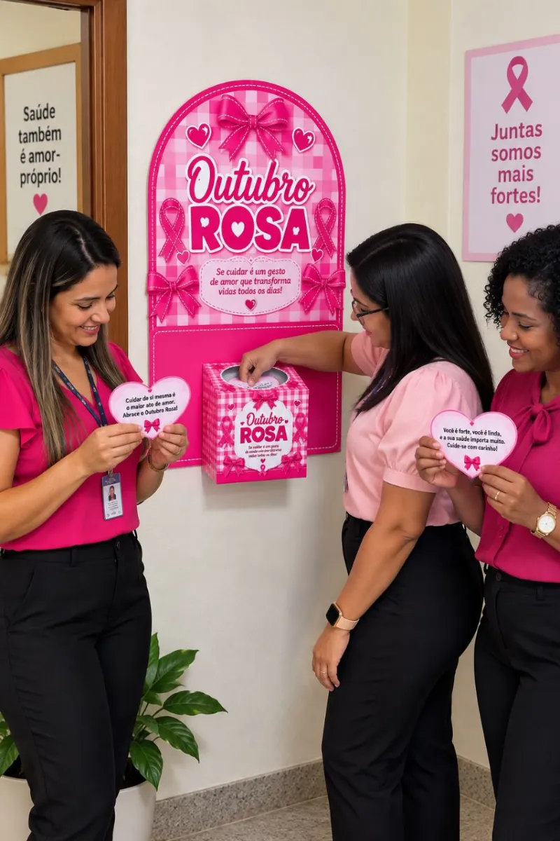 🎀 KIT OUTUBRO ROSA – CUIDAR É UM ATO DE AMOR — amostra 3: Um material especial para trabalhar o Outubro Rosa, promovendo…