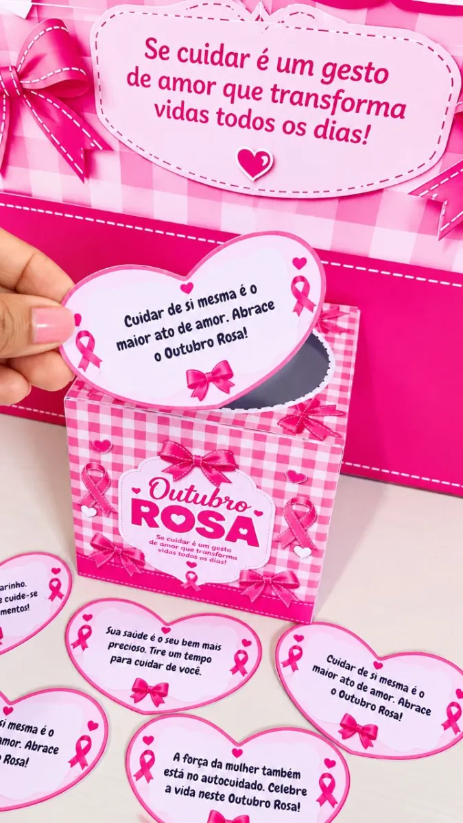 🎀 KIT OUTUBRO ROSA – CUIDAR É UM ATO DE AMOR — amostra 4: Um material especial para trabalhar o Outubro Rosa, promovendo…