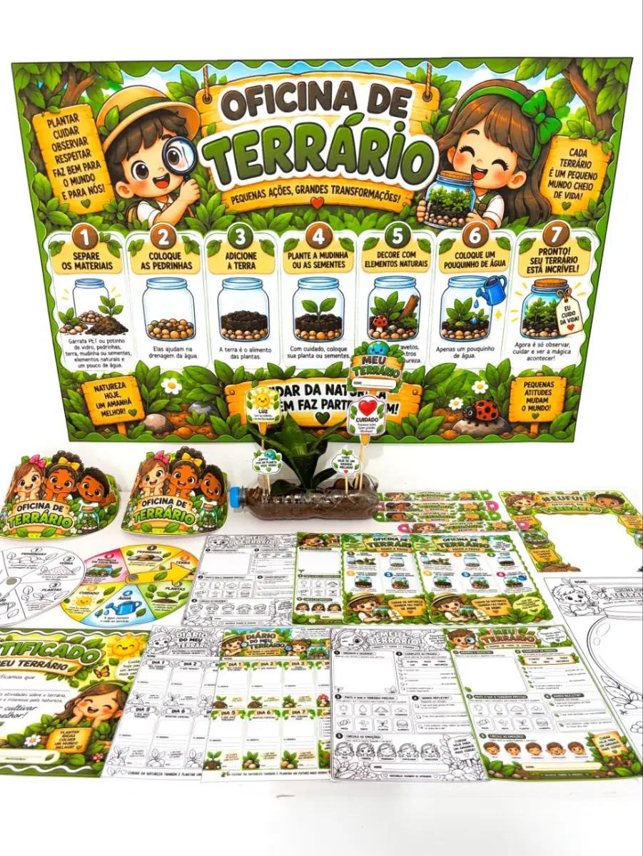 Super Kit Meu Terrário — Datas comemorativas para Todas as séries: O KIT OFICINA DE TERRÁRIO transforma o contato com a…