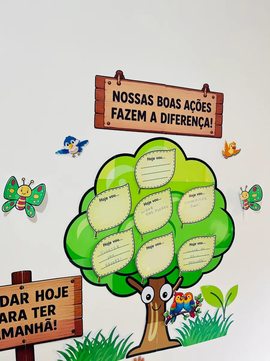 Painel para sala de aula - Minha Árvore de Atitudes – Atividade de Meio Ambiente e Valores — amostra 5: Atividade de meio…