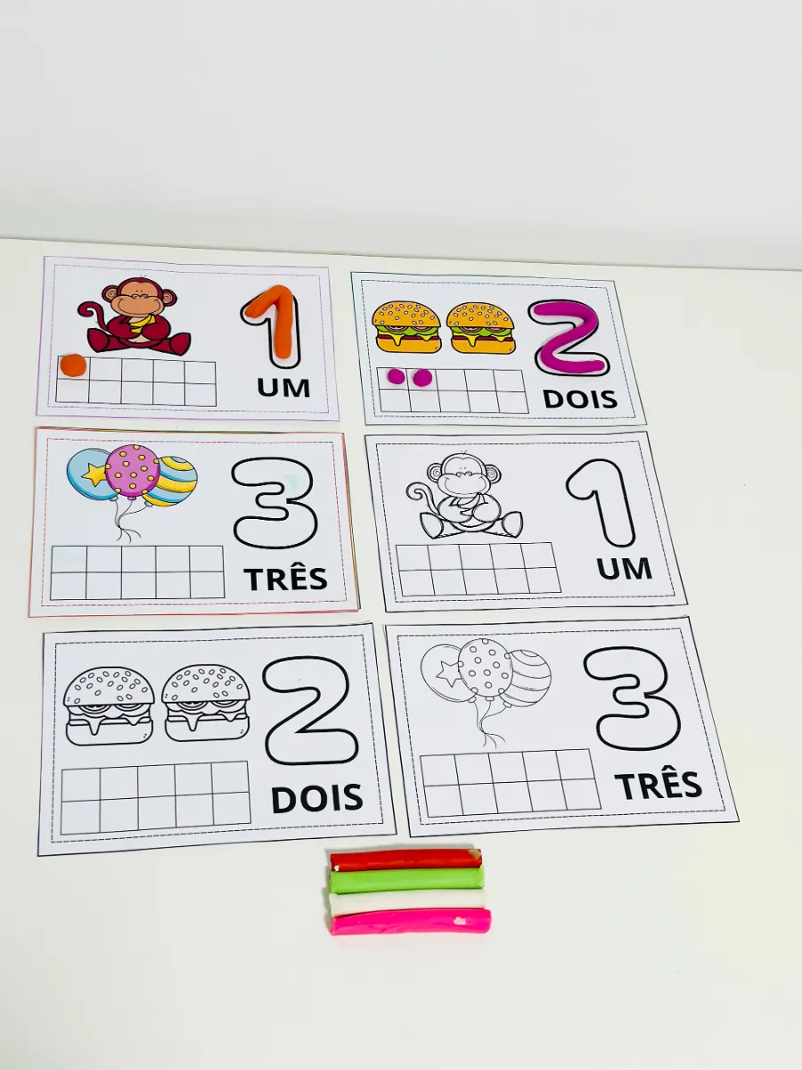 Números com Massinha de Modelar 1 a 10 – Atividade de Matemática para Educação Infantil — Atividades para Educação…