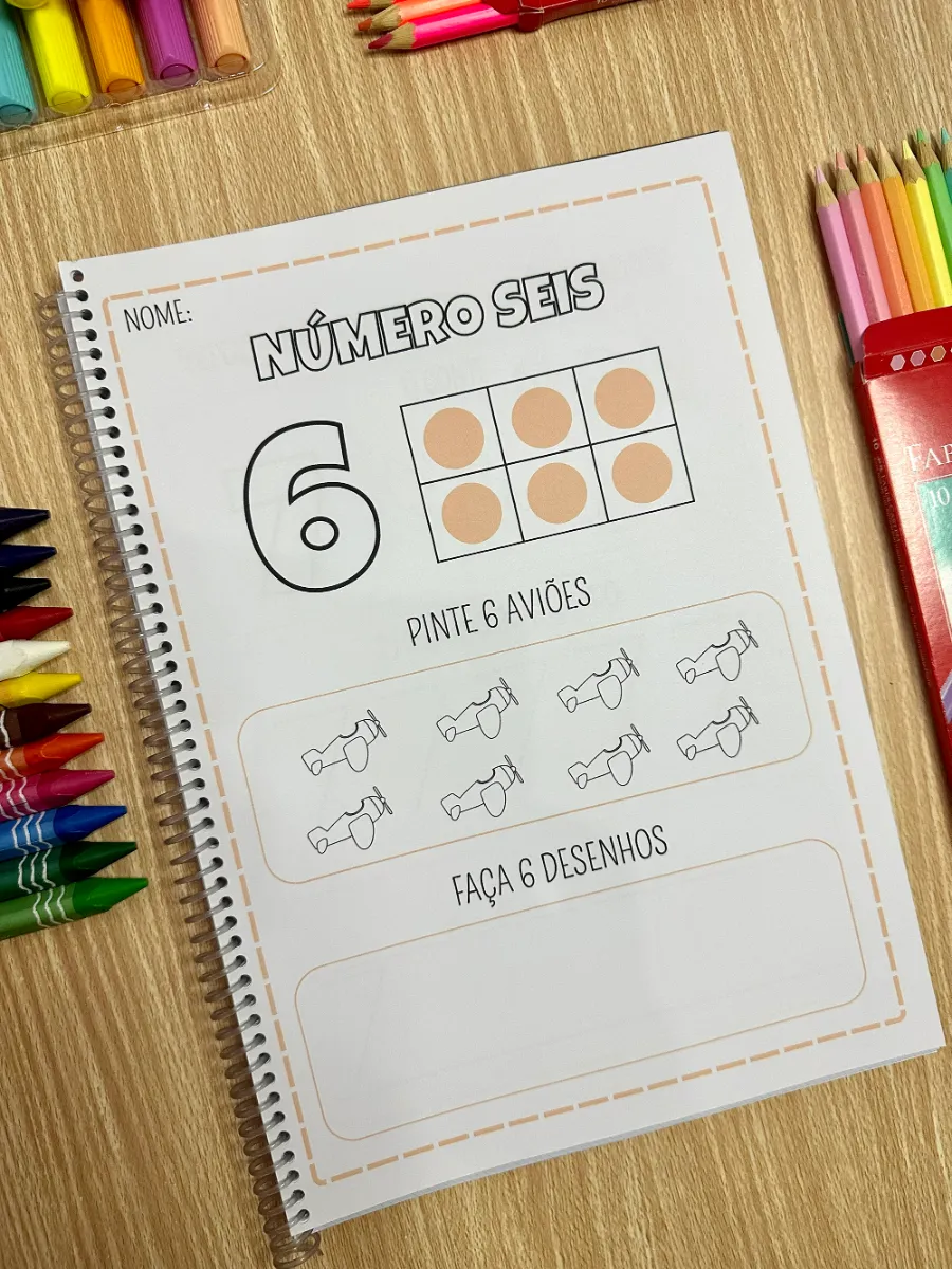 Quero Aprender os Numerais – Atividades de Matemática para Educação Infantil — amostra 6: Apostila com 40 páginas de…