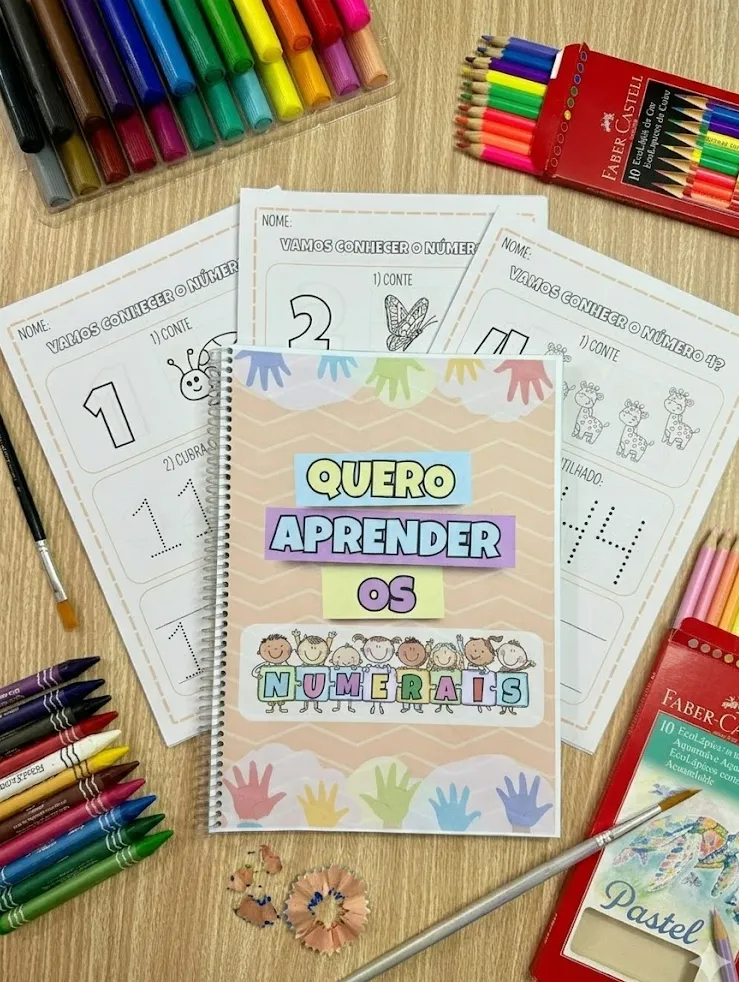 Quero Aprender os Numerais – Atividades de Matemática para Educação Infantil — Matemática para 1º ano: Apostila com 40…