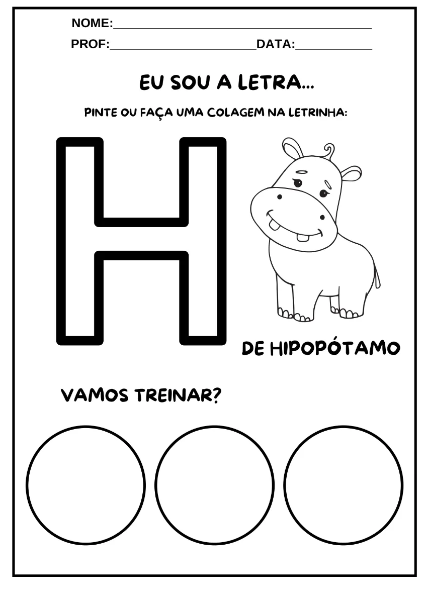 Atividade das Letras do Alfabeto para Educação Infantil – Vogais e Consoantes — amostra 6: Atividade do alfabeto para…