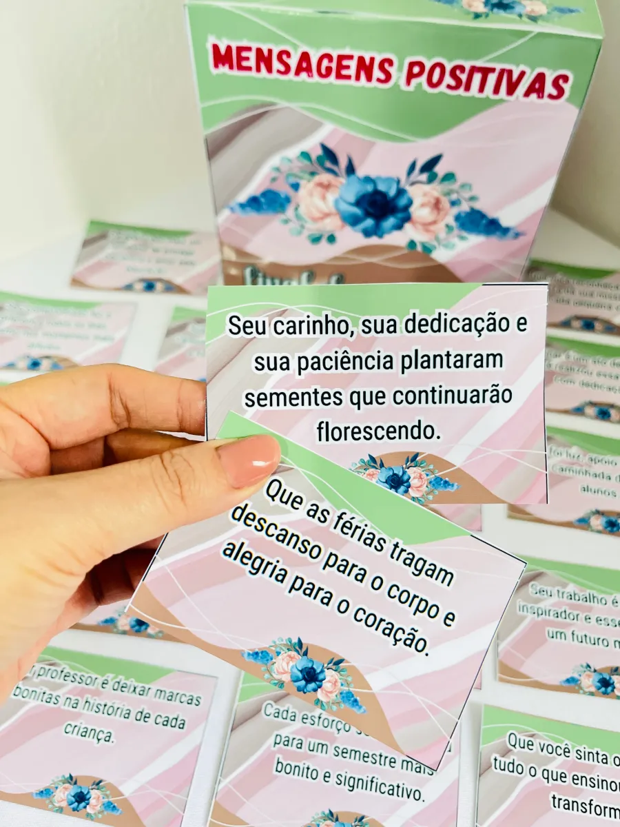 Caixa Mensagens Positivas para Professores em PDF — amostra 1: 🎯 Objetivo Pedagógico: