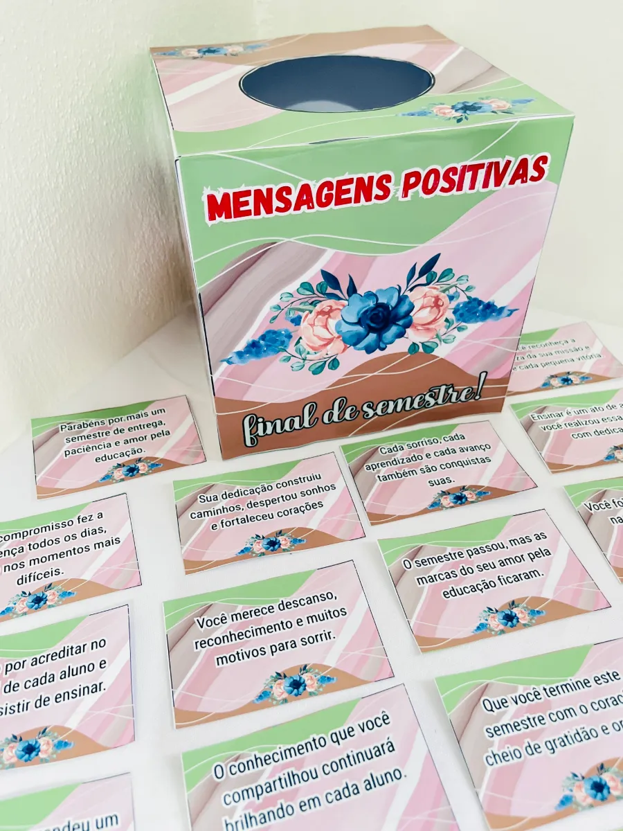 Caixa Mensagens Positivas para Professores em PDF — amostra 2: 📦 Conteúdo do Material