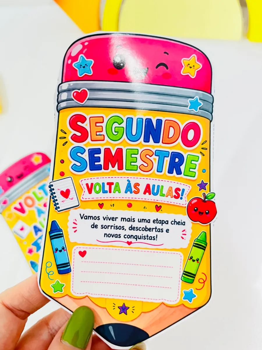 Cartão Volta às Aulas 2º Semestre em PDF | Lembrancinha — amostra 3: 🧠 Habilidades e Envolvimento: