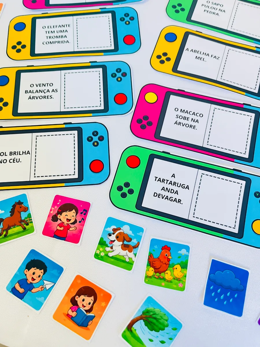 Gamer da Leitura em PDF | Jogo de Alfabetização — amostra 2: 📦 Conteúdo do Material: