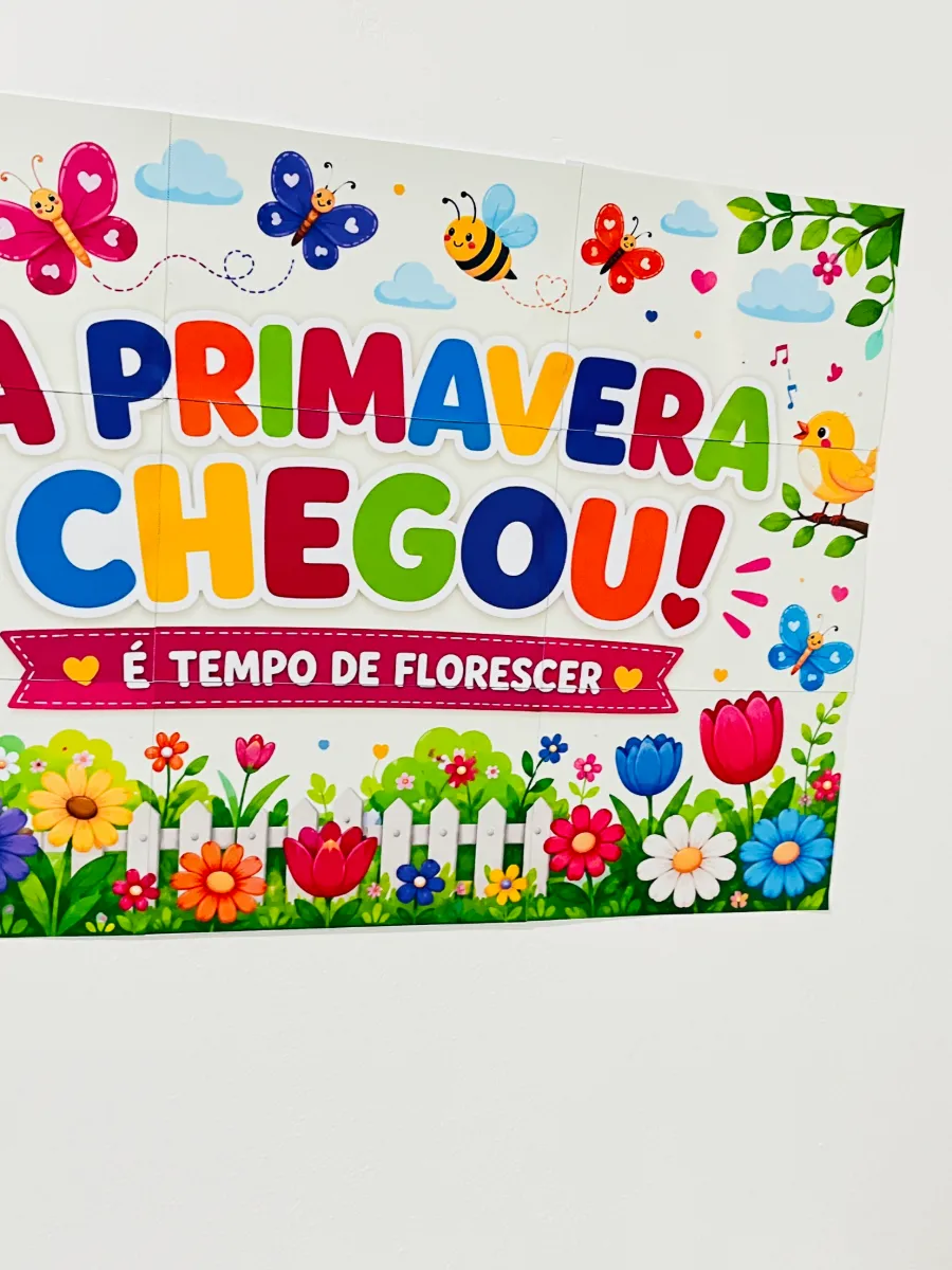 Kit Primavera para Imprimir | Painel e Atividade Escolar — amostra 7: Kit Primavera em PDF com painel decorativo, atividade…
