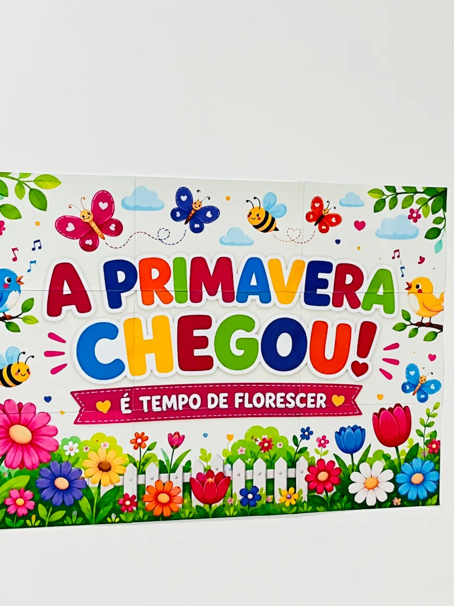 Kit Primavera para Imprimir | Painel e Atividade Escolar — amostra 1: Traga toda a alegria, cor e encanto da estação das…