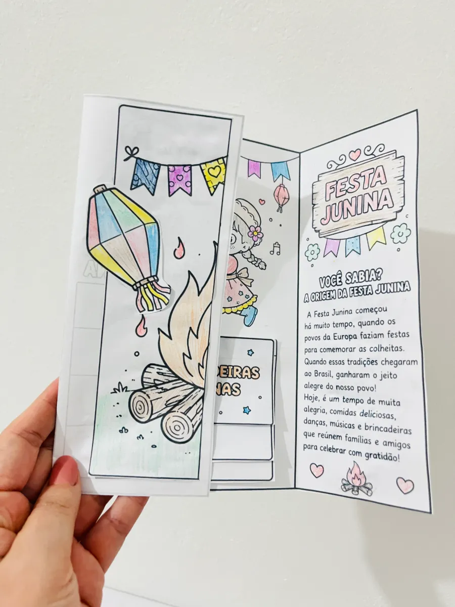Lapbook Junino Interativo em PDF | Atividade Festa Junina — amostra 5: Lapbook Junino interativo em PDF
