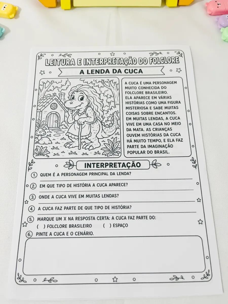 Leitura e Interpretação do Folclore | PDF — amostra 2: 📦 Conteúdo do Material