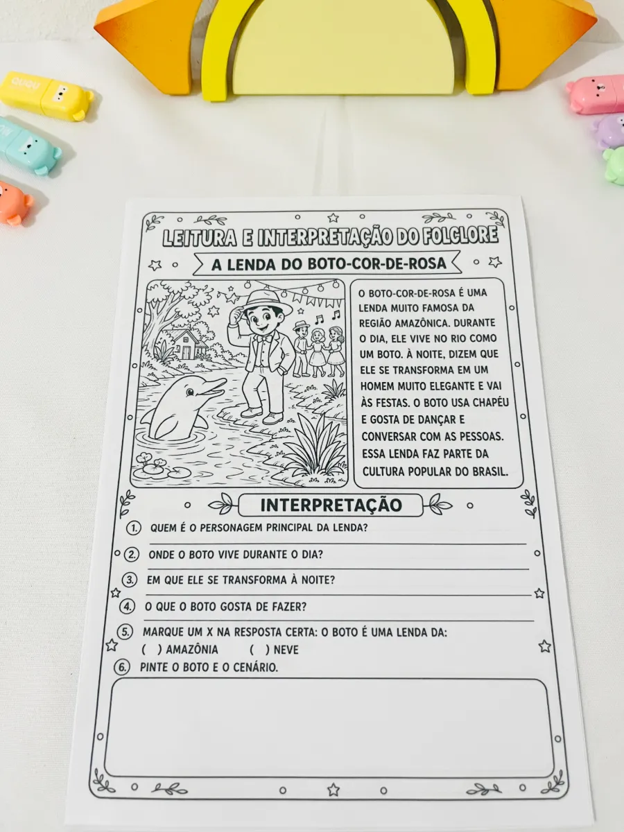 Leitura e Interpretação do Folclore | PDF — amostra 3: Caderno de leitura e interpretação do folclore em PDF