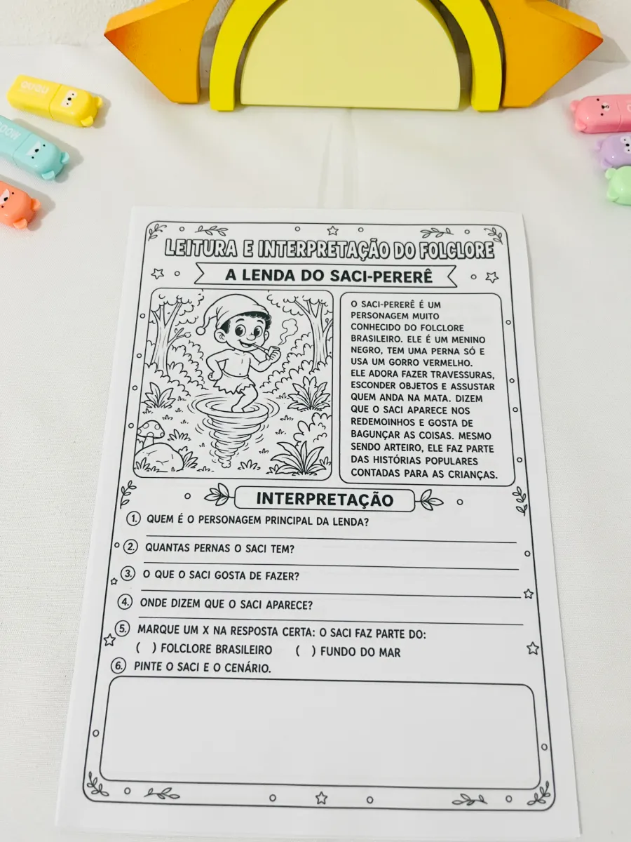 Leitura e Interpretação do Folclore | PDF — amostra 4: Caderno de leitura e interpretação do folclore em PDF
