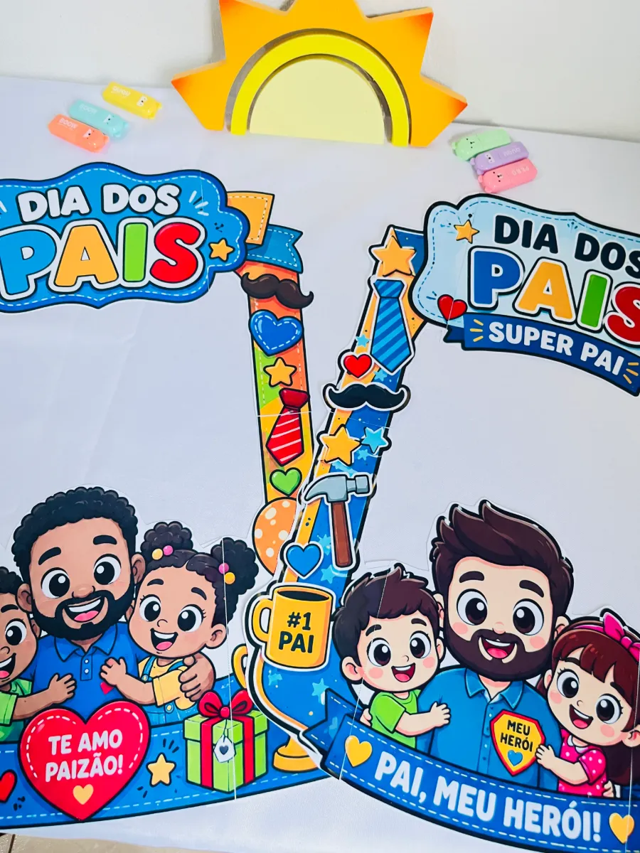 Moldura Dia dos Pais em PDF | Ensaio Fotográfico Escolar — amostra 1: 🎯 Objetivo Pedagógico: