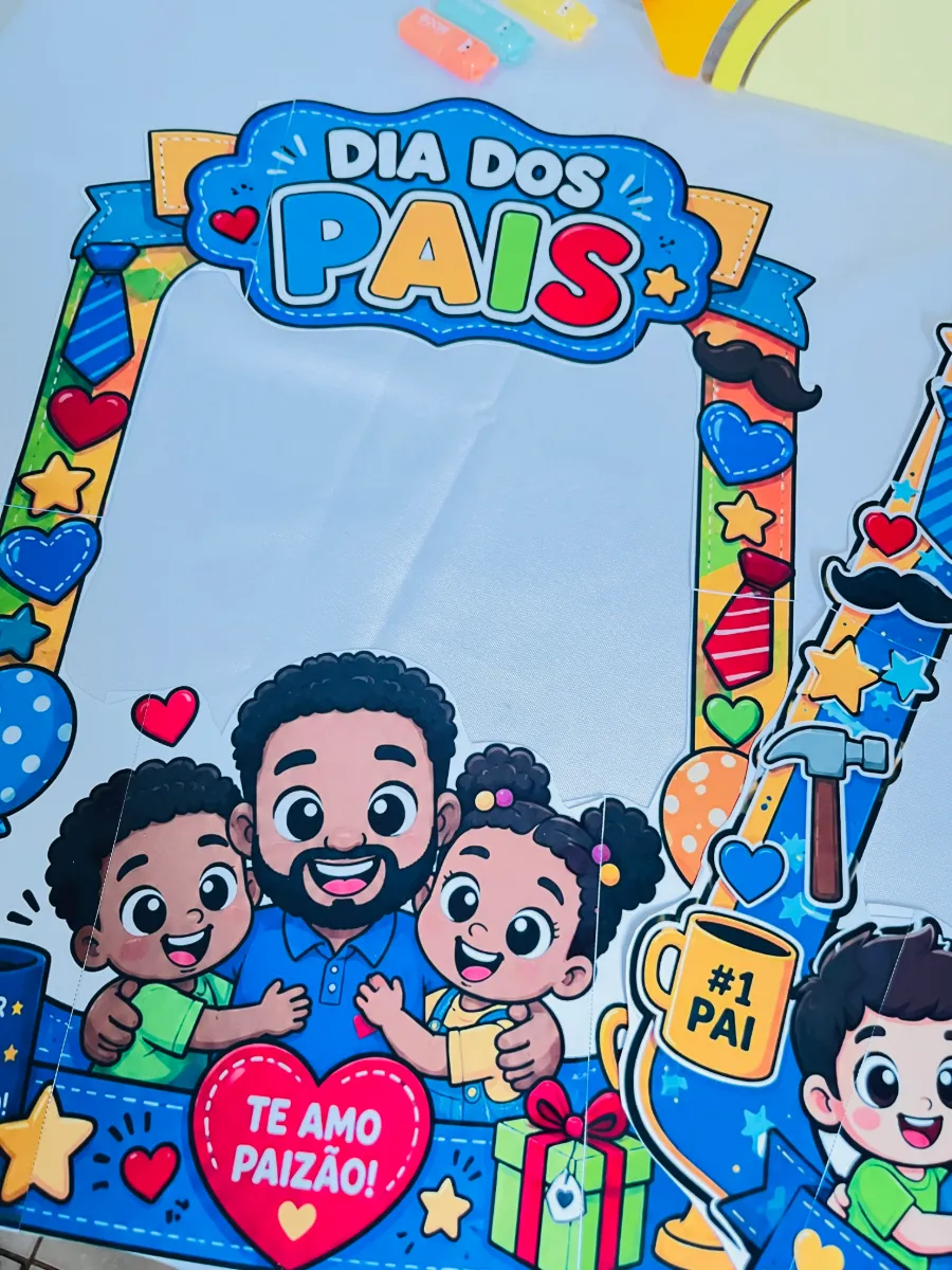 Moldura Dia dos Pais em PDF | Ensaio Fotográfico Escolar — amostra 4: Molduras fotográficas temáticas para o Dia dos Pais…