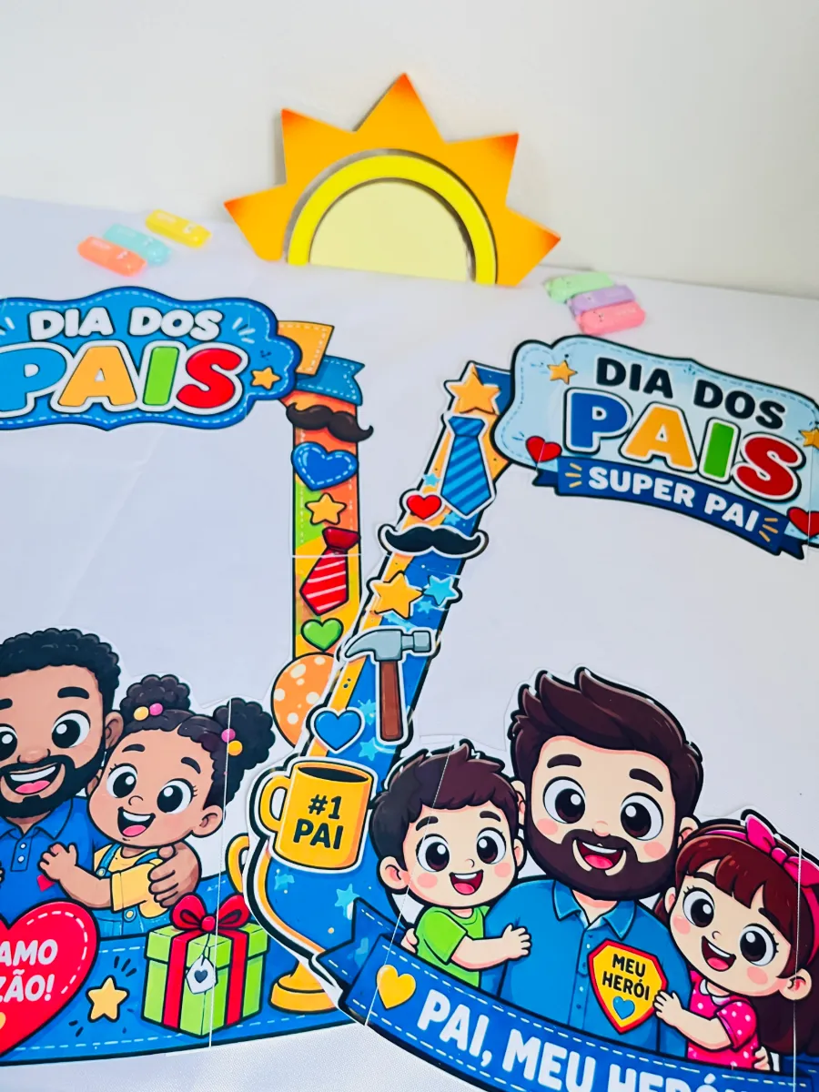 Moldura Dia dos Pais em PDF | Ensaio Fotográfico Escolar — Atividades para Educação Infantil: Molduras fotográficas…