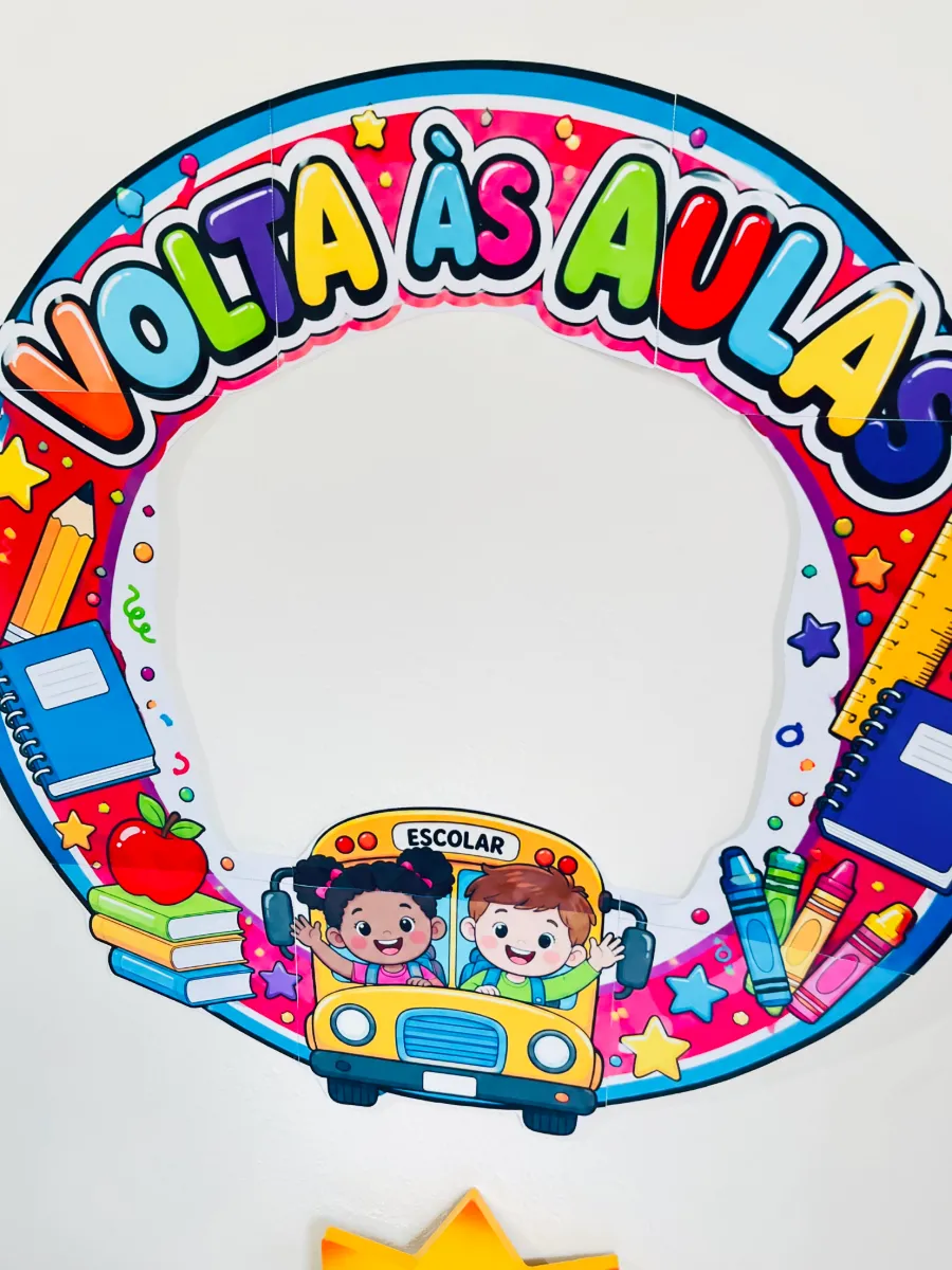 Moldura Volta às Aulas em PDF | Foto Escolar — amostra 4: 🖨️ Formato e Praticidade: