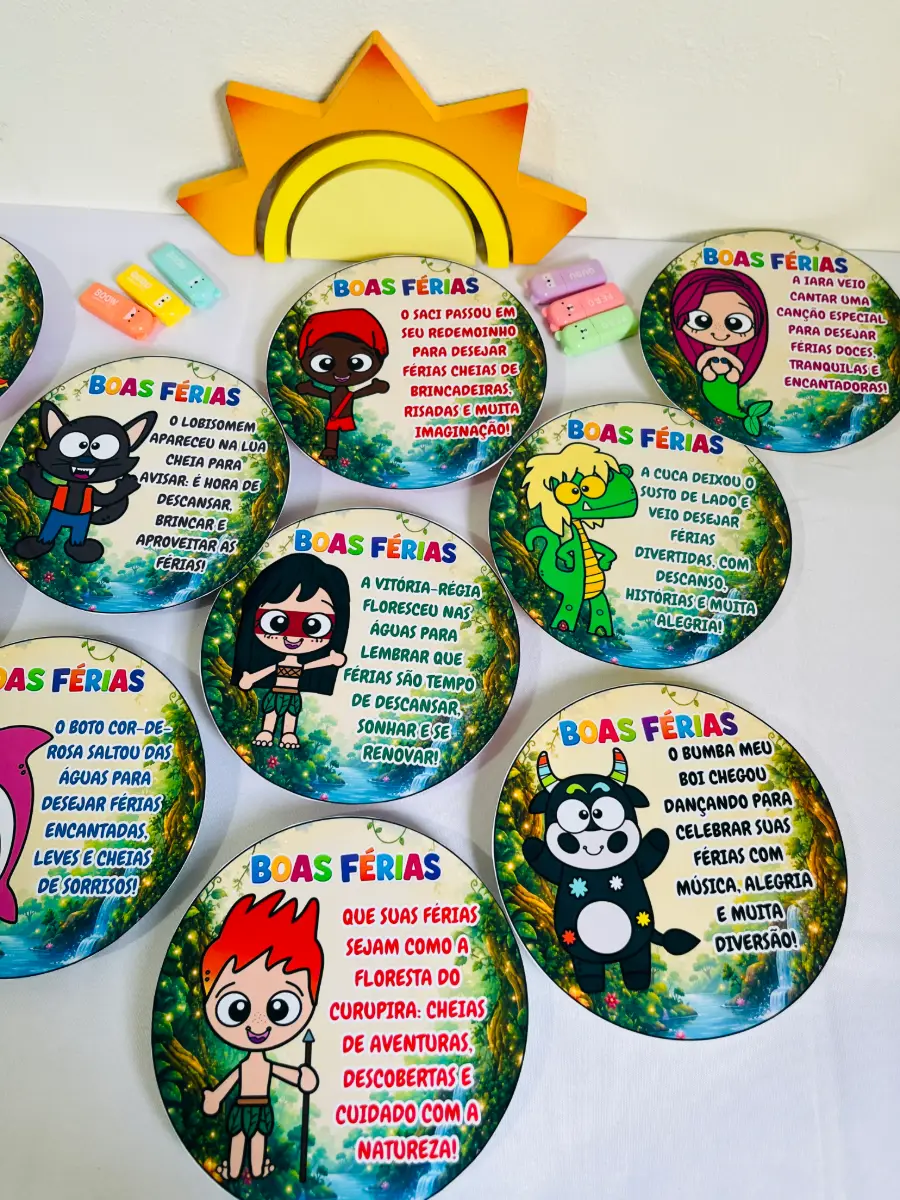 Pratinhos do Folclore Boas Férias | Lembrancinha PDF — amostra 3: 🖨️ Formato e Praticidade:
