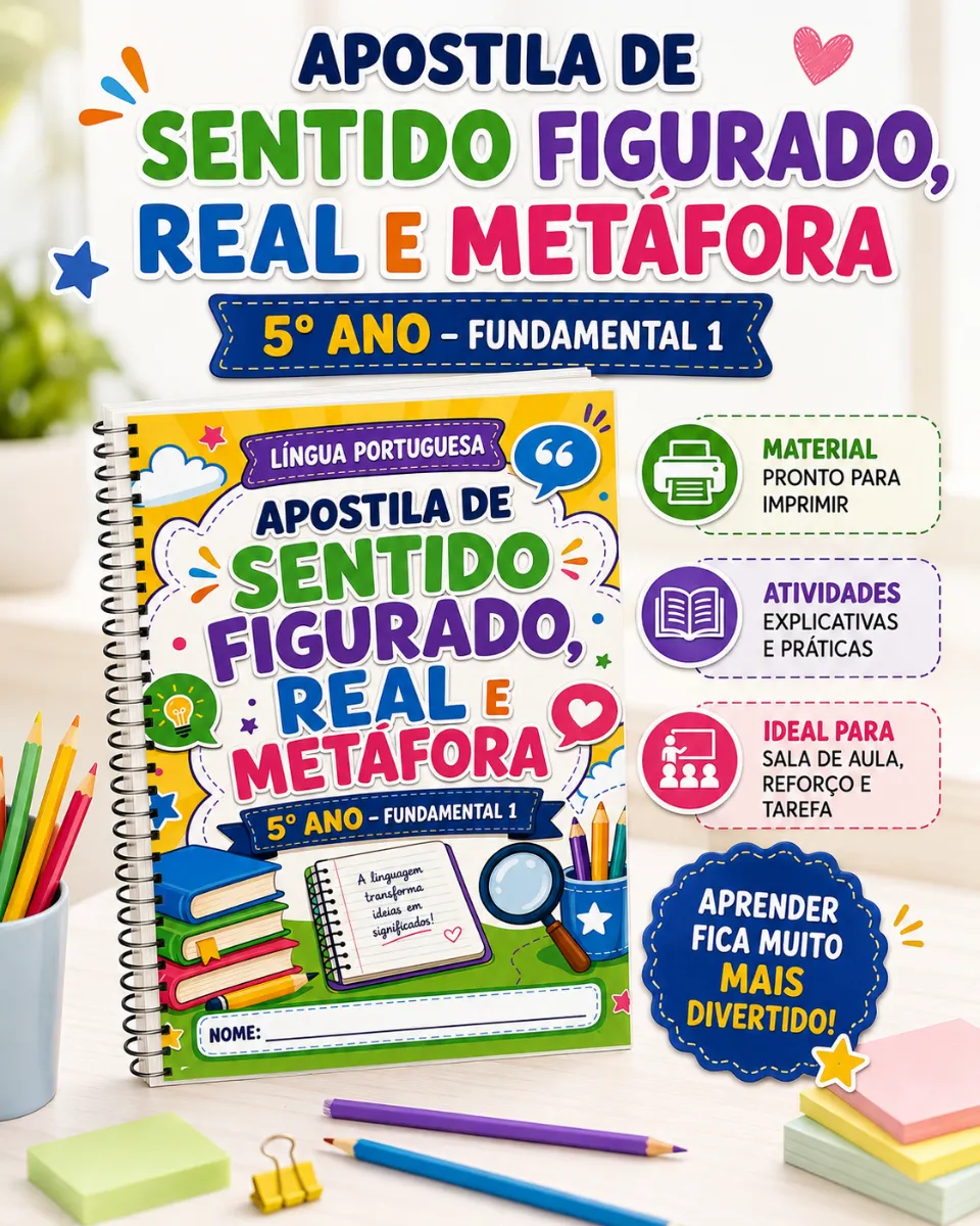 Apostila Sentido Figurado - Lingua Portuguesa — Atividades para 5º ano: Apostila de Língua Portuguesa para o 5º ano com…