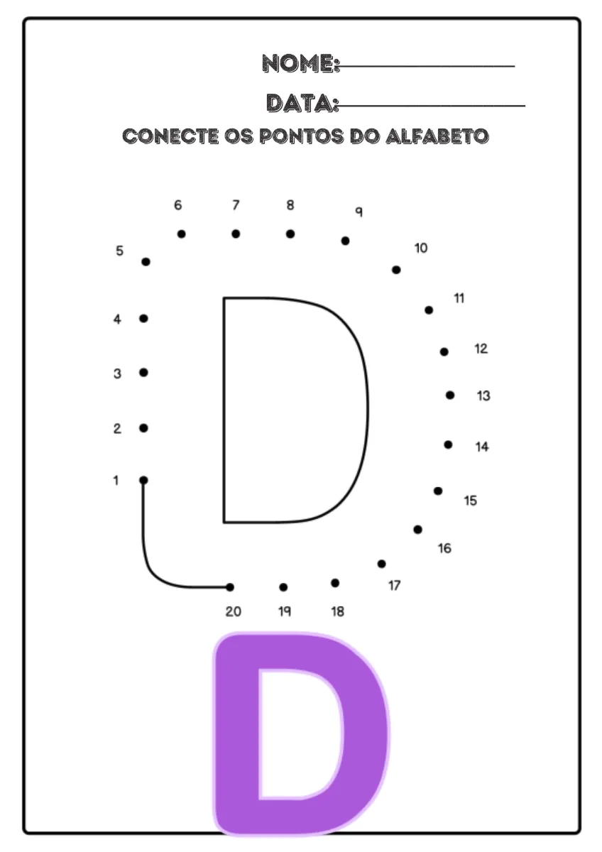 Apostila Concete os Pontos do Alfabeto - Atividade de Alfabetização em PDF — amostra 4: Uma atividade lúdica de…