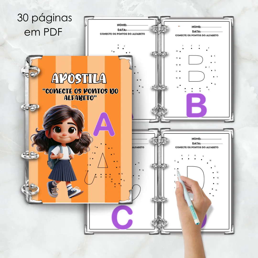 Apostila Concete os Pontos do Alfabeto - Atividade de Alfabetização em PDF — Atividades para Todas as séries: Uma atividade…