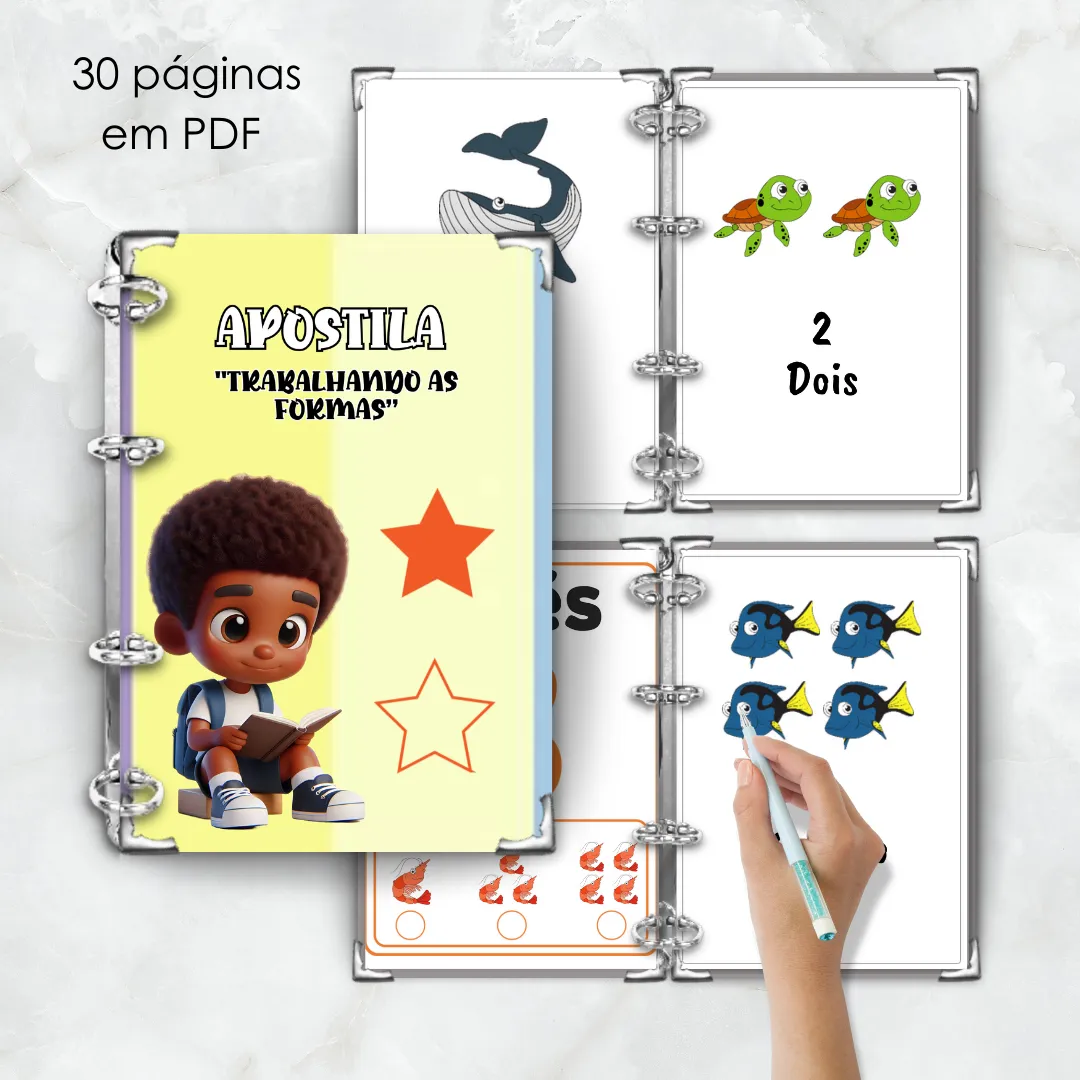 Apostila Trabalhando as Formas. — Atividades para Todas as séries: Apostila Trabalhando as Formas com 30 páginas de…