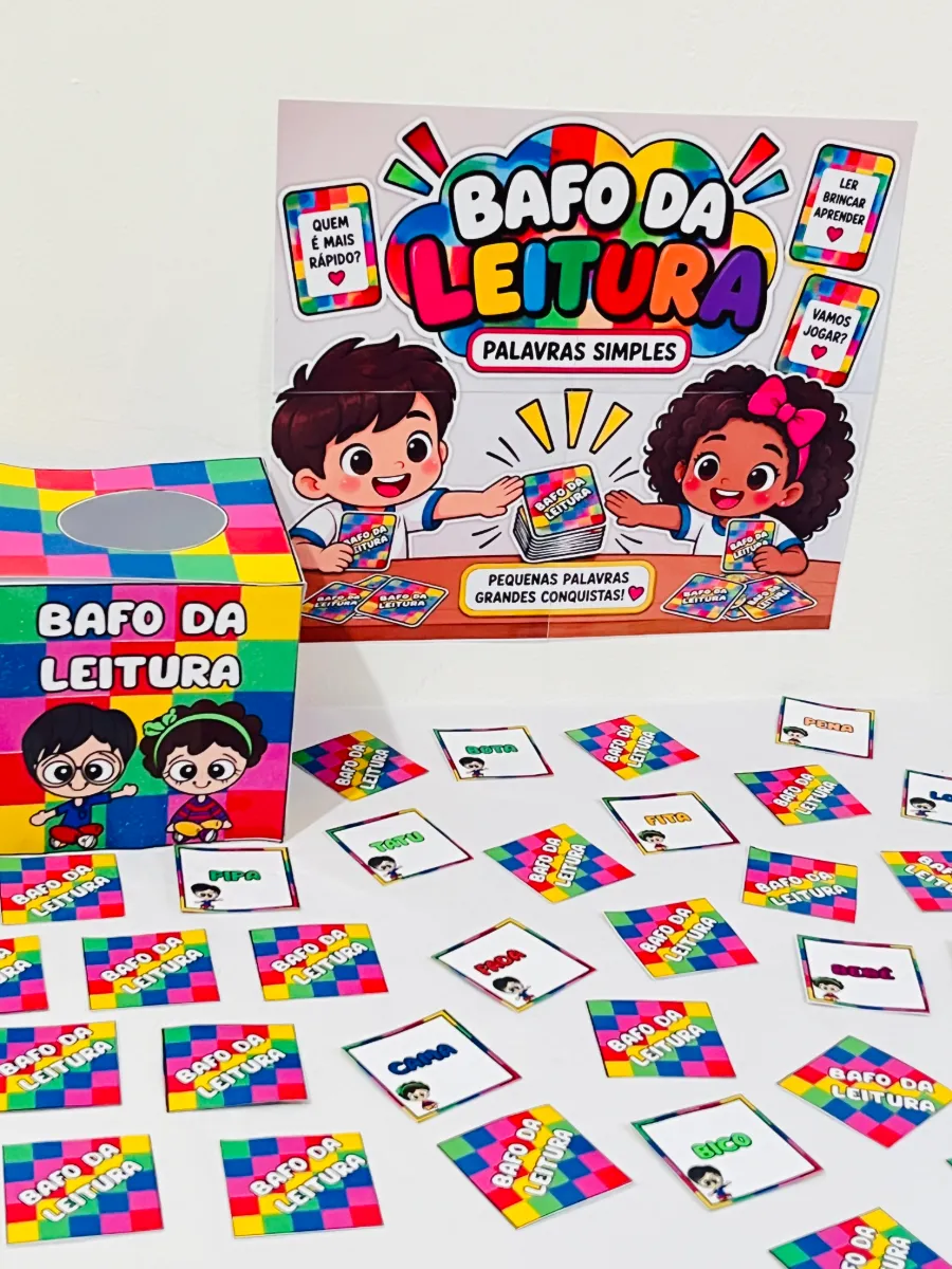 Jogo da Alfabetização - Bafo da Leitura — amostra 1: Bafô da Leitura é um recurso pedagógico lúdico para estimular a…