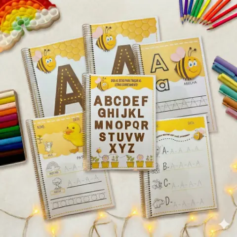 Apostila de Caligrafia A-Z com 86 páginas — capa do material