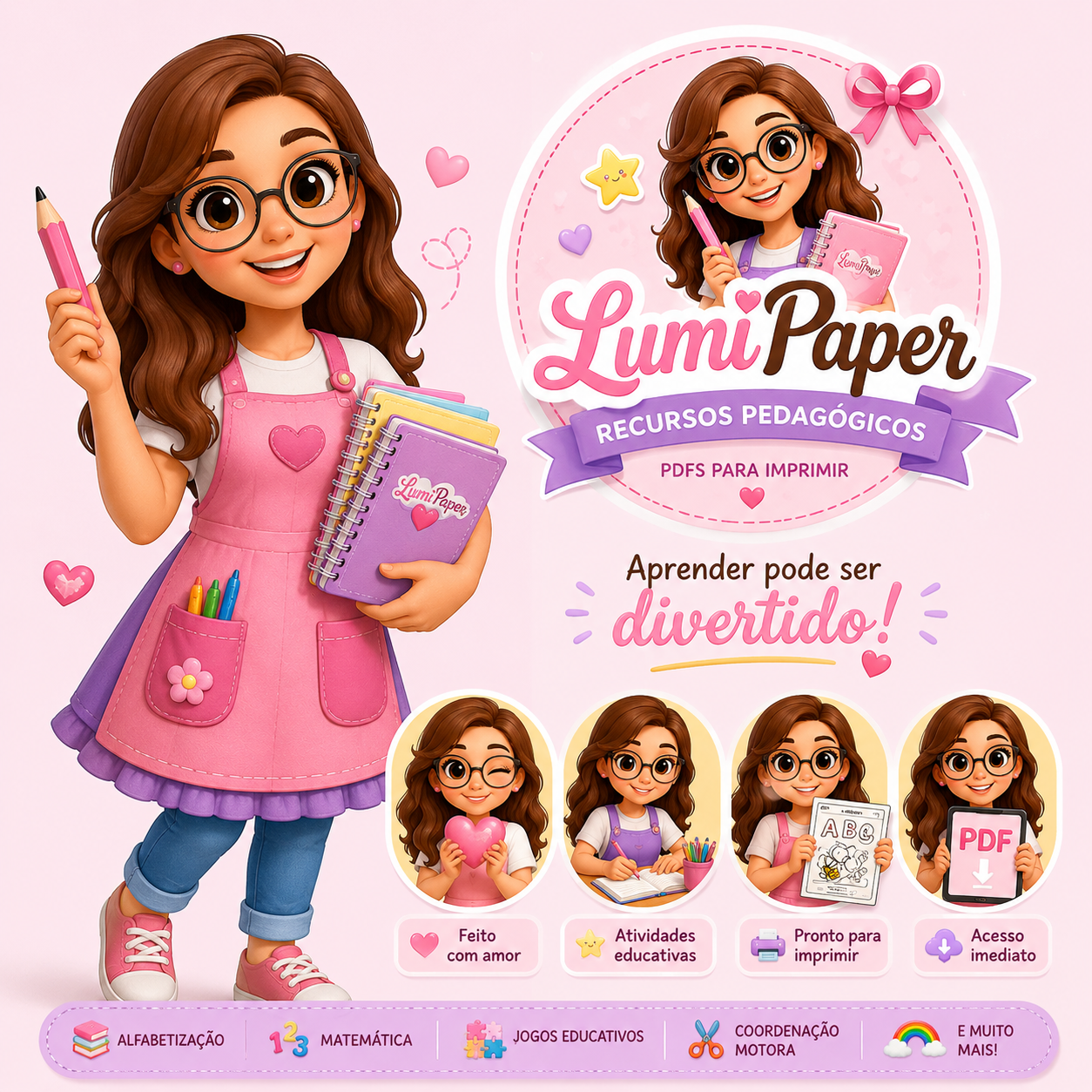 Banner da loja Tia lumi | Atividades Infantil