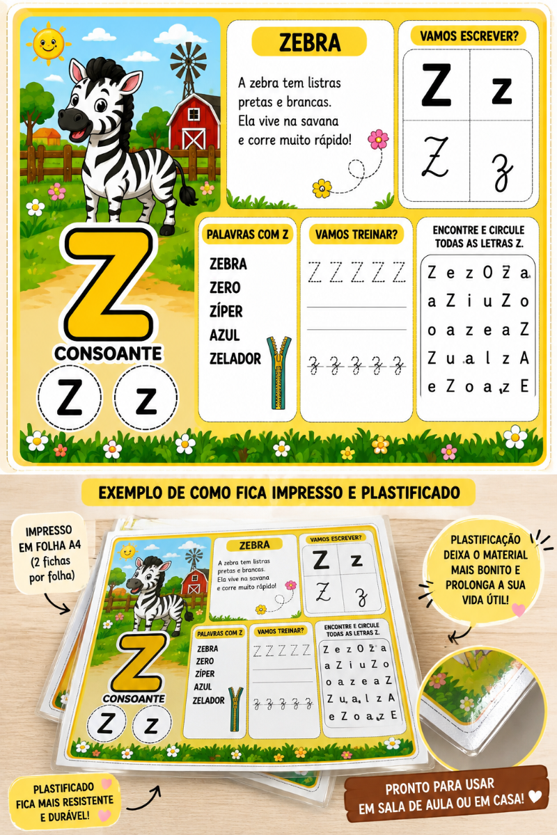 Atividade 1º ano | Alfabeto da Fazendinha – Ficha para Treinar Leitura — amostra 1: O Alfabeto da Fazendinha é um recurso…