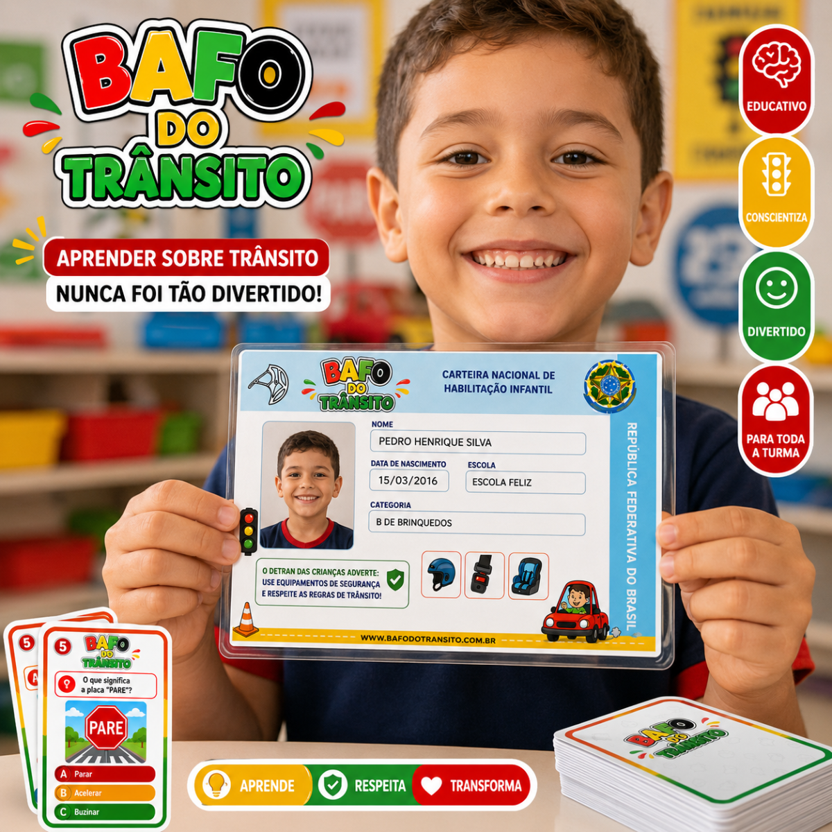 Atividade Dia do Trânsito | BAFO DO TRÂNSITO 🚦🛑 Aprender as regras de trânsito ficou muito mais divertido! — amostra 2:…
