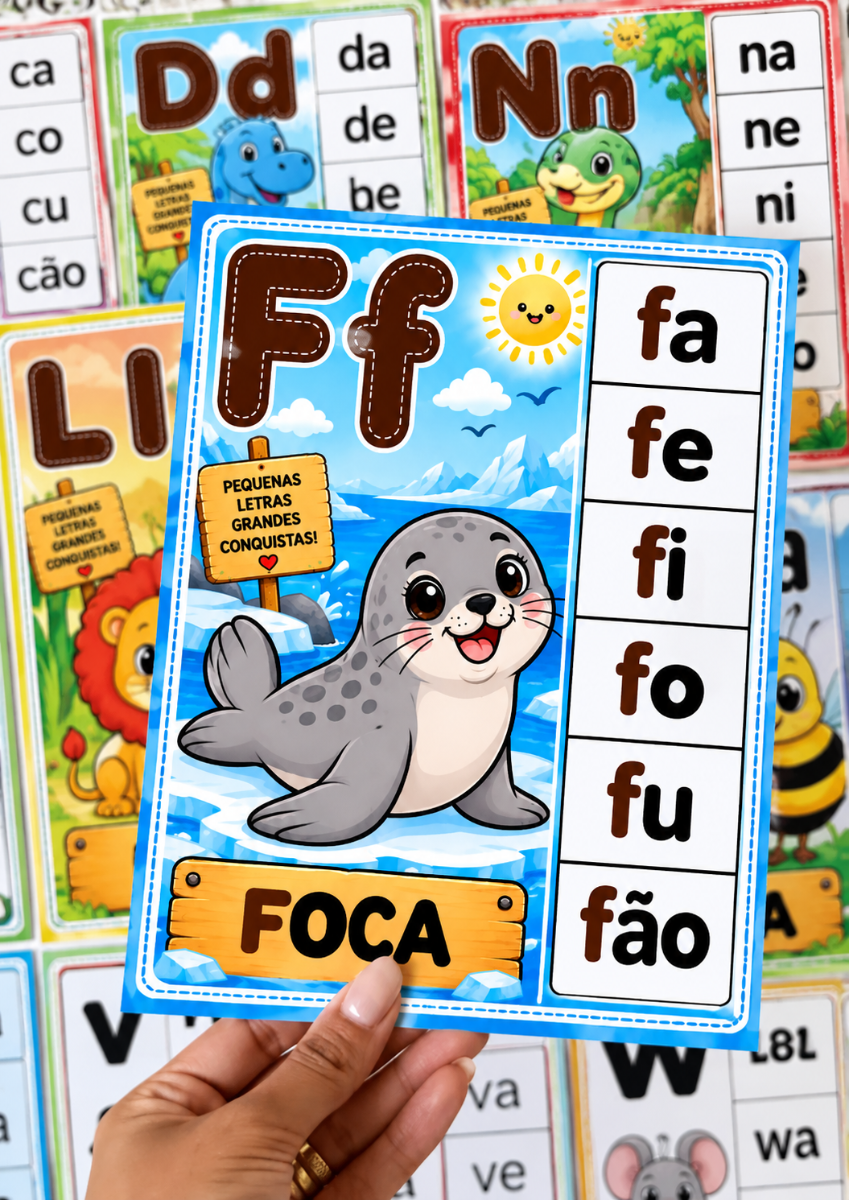 Silabário Simples de Parede – Alfabetização Infantil — amostra 1: Transforme a sala de aula em um ambiente mais lúdico e…