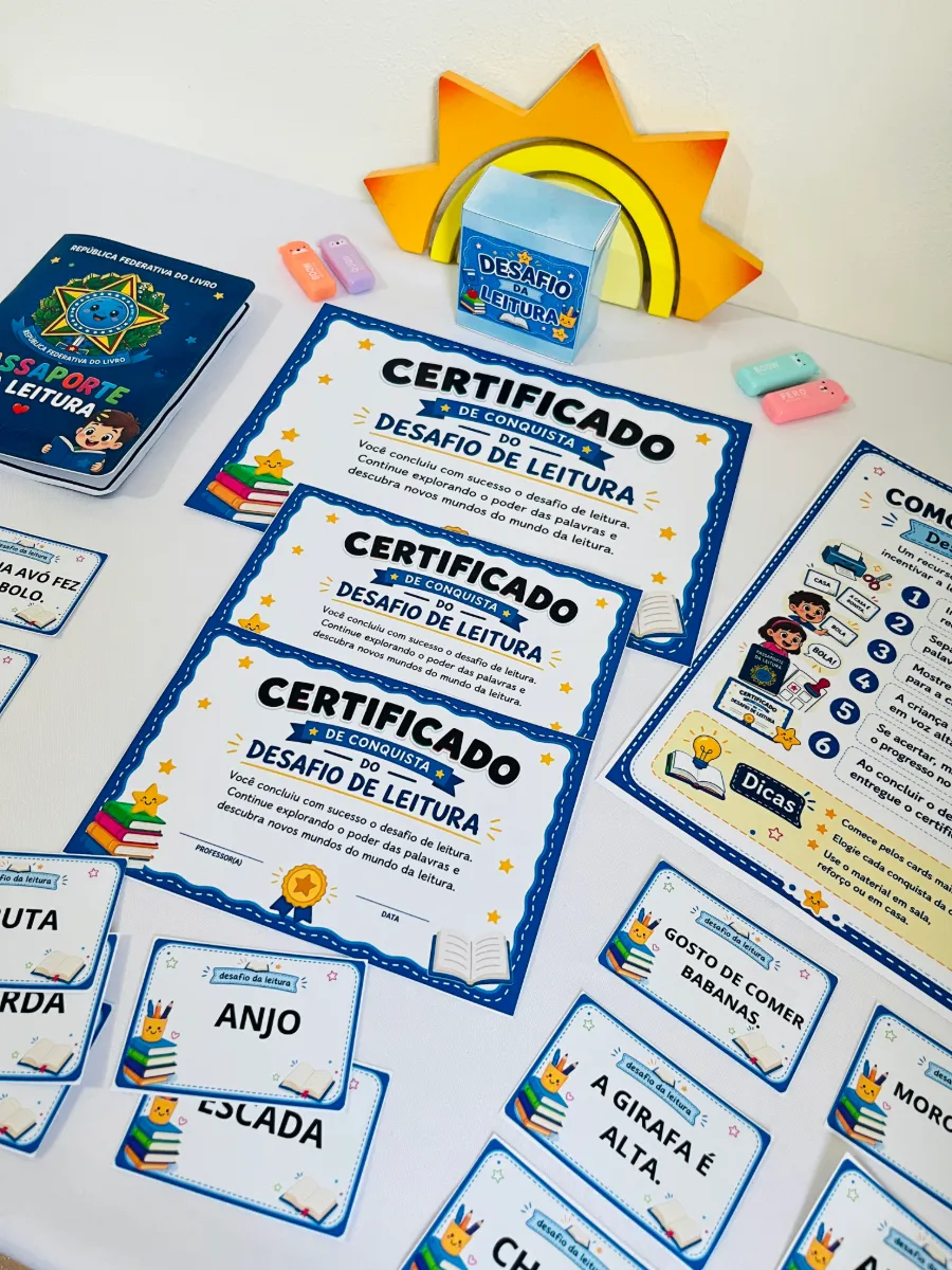 Desafio da Leitura – Atividades de Leitura de Palavras e Frases para Alfabetização — amostra 4: Transforme a prática da…