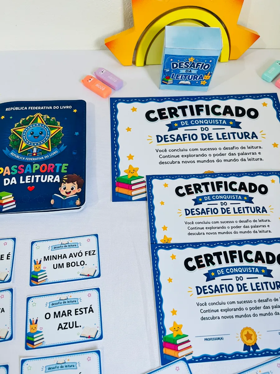 Desafio da Leitura – Atividades de Leitura de Palavras e Frases para Alfabetização — amostra 5: Transforme a prática da…
