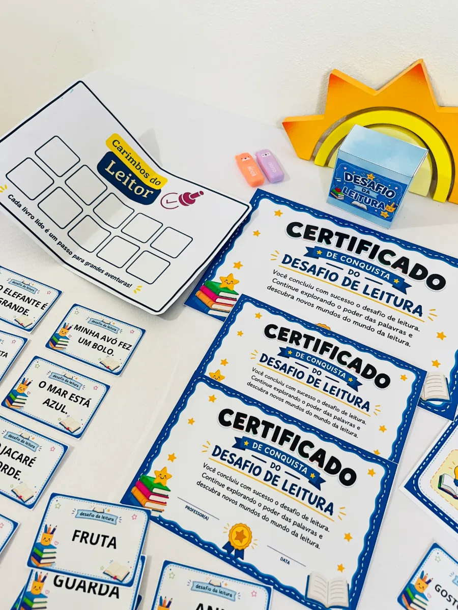 Desafio da Leitura – Atividades de Leitura de Palavras e Frases para Alfabetização — amostra 3: Transforme a prática da…
