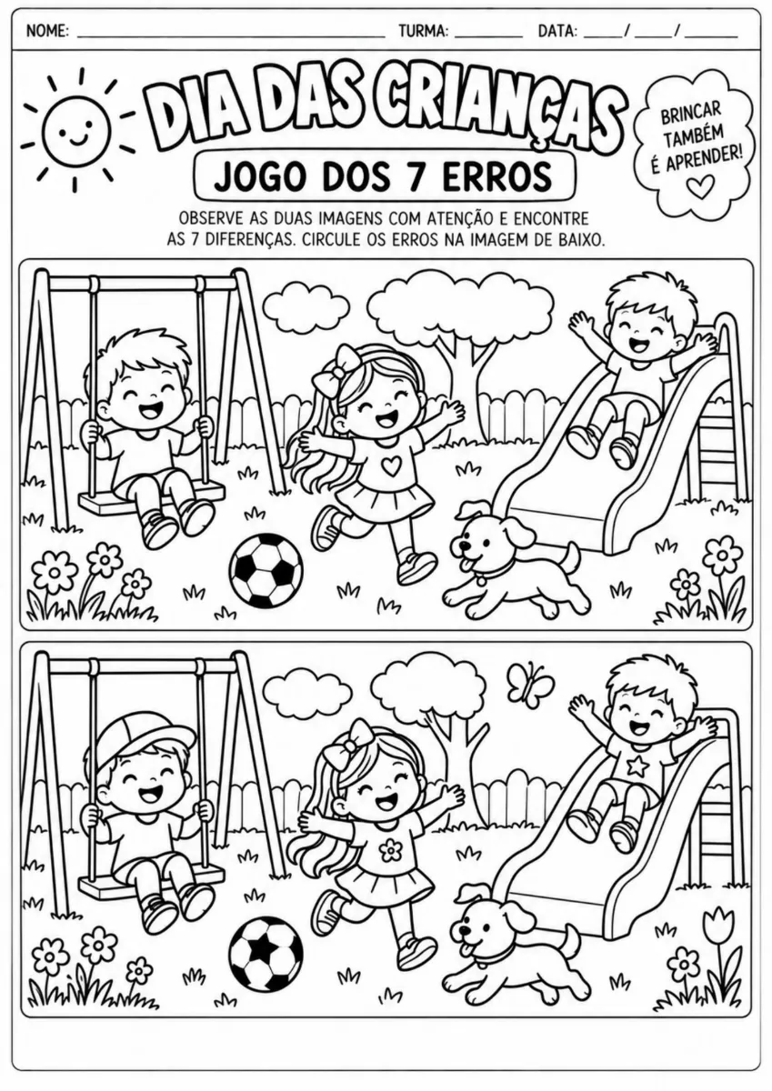 12 ATIVIDADES para o DIA DAS CRIANÇAS: kit pedagógico — amostra 5: 12 atividades para o dia das crianças, prontas para…