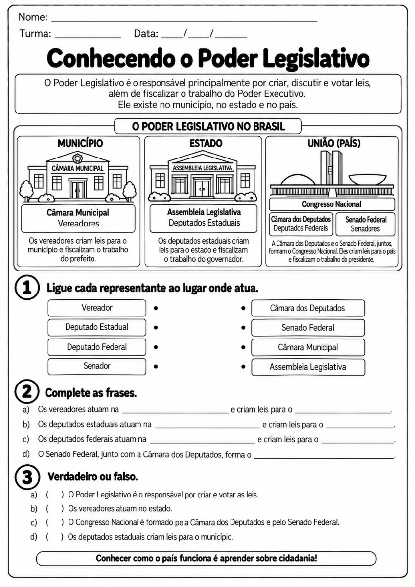 Eleições na Escola: Atividades de Cidadania e Votação! — amostra 3: Atividades de eleições para ensinar cidadania, voto e…