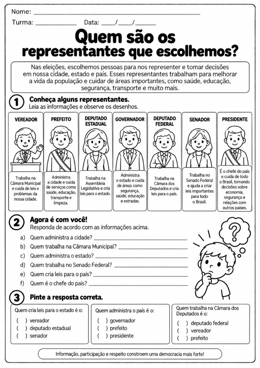 Eleições na Escola: Atividades de Cidadania e Votação! — amostra 4: Atividades de eleições para ensinar cidadania, voto e…