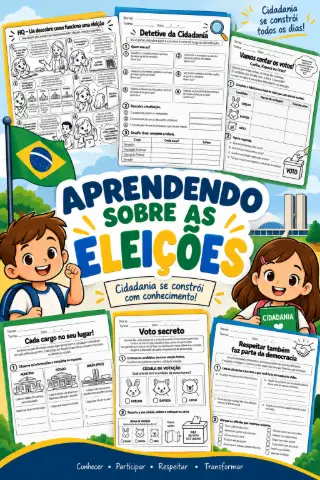 Eleições na Escola: Atividades de Cidadania e Votação! — capa do material