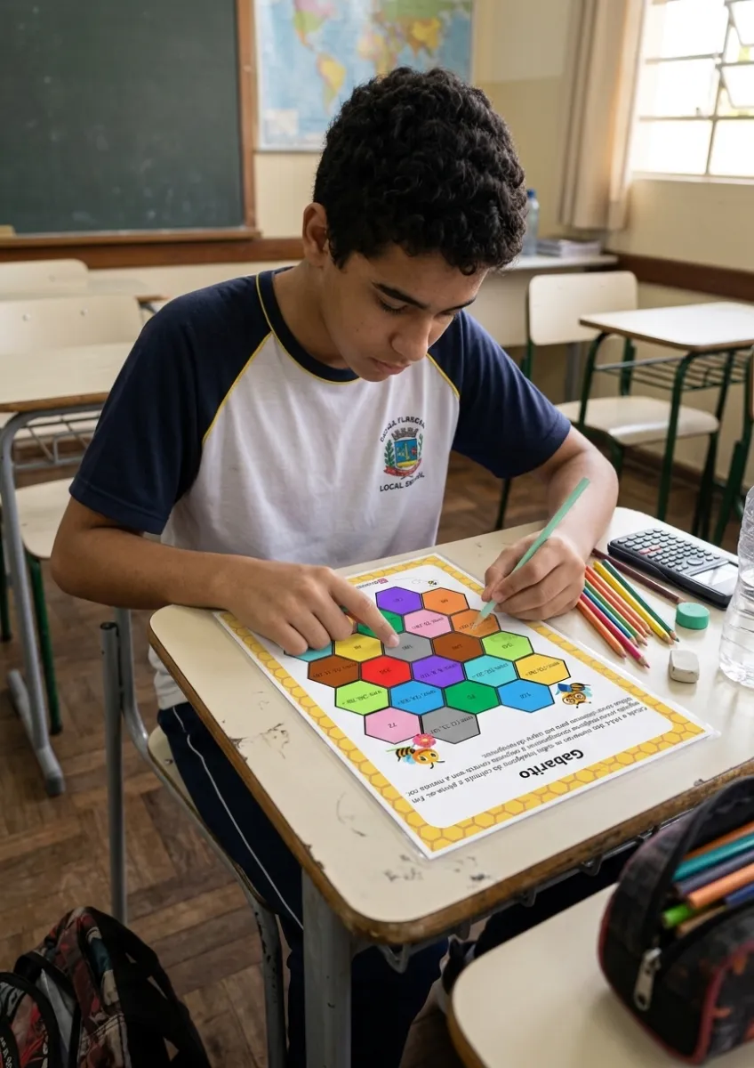 Atividade de Matemática Colmeia do MMC, em PDF (6° e 7° ano) — amostra 2: Estude Mínimo Múltiplo Comum de forma lúdica e…
