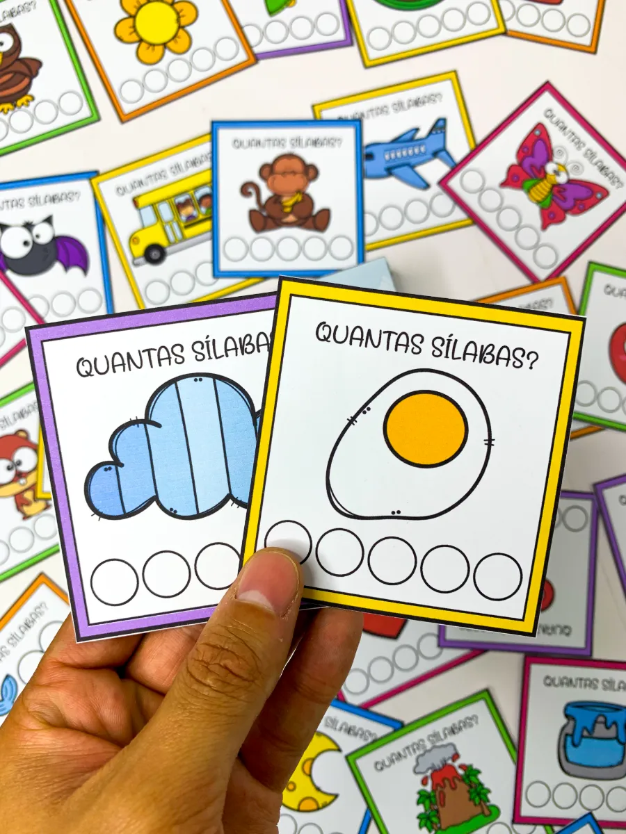 Atividade de Sílabas – Quantas Sílabas? | Consciência Silábica — amostra 4: Material pedagógico lúdico para trabalhar…