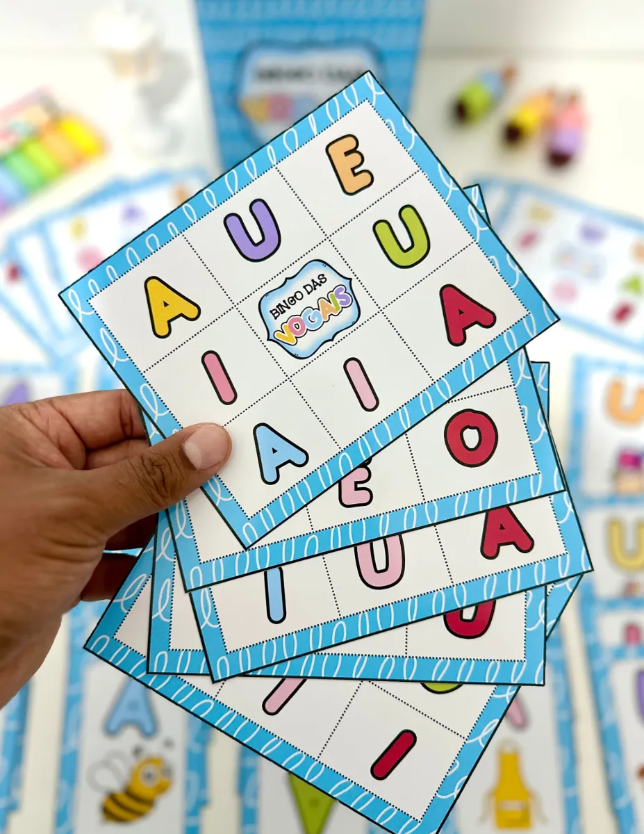 BINGO DAS VOGAIS | RECURSO PEDAGÓGICO — amostra 5: Um recurso lúdico e envolvente para trabalhar diversas habilidades com…