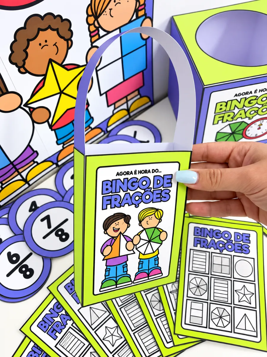 Bingo de Frações | Jogo de Matemática para Ensino Fundamental — amostra 4: Recurso pedagógico lúdico para trabalhar o…