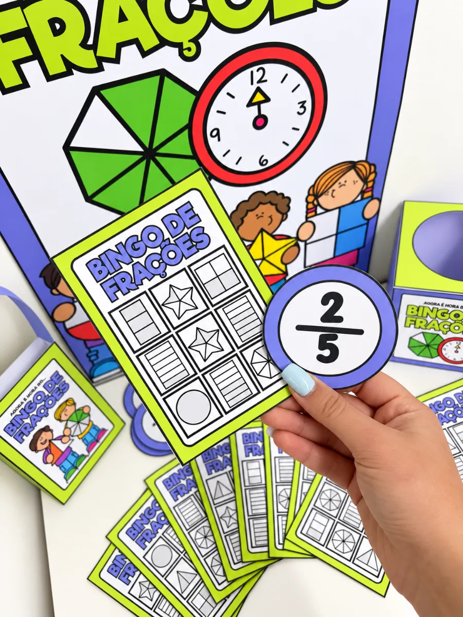 Bingo de Frações | Jogo de Matemática para Ensino Fundamental — amostra 1: Recurso pedagógico lúdico para trabalhar o…
