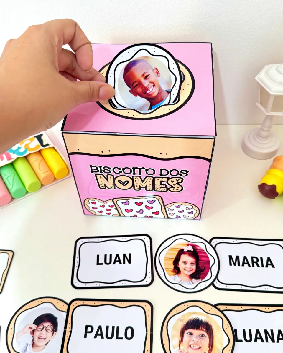 Biscoito dos Nomes Atividade Nome Próprio na Educação Infantil — amostra 7: Atividade lúdica e educativa para trabalhar o…